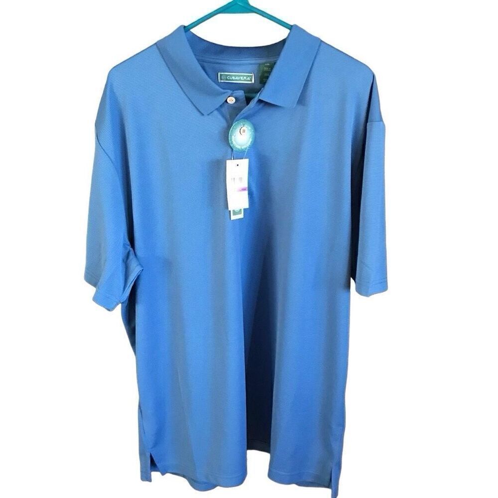Cubavera mens polo golf shirt short sleeve Size XXL New retail $55 blue